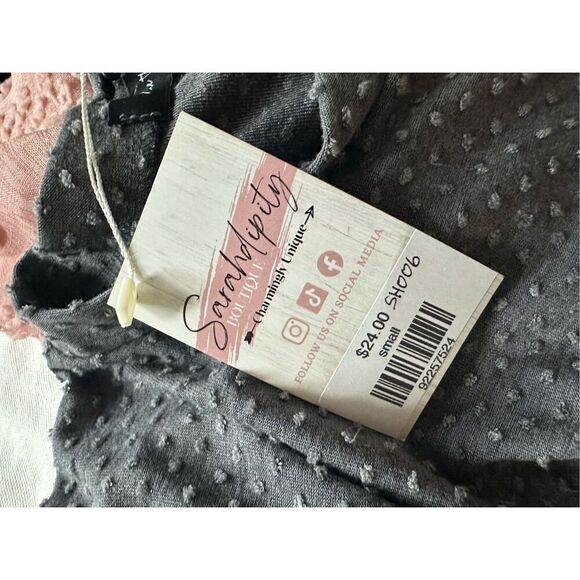 Jacquie the Label gray Swiss dot peplum top - Picture 5 of 5